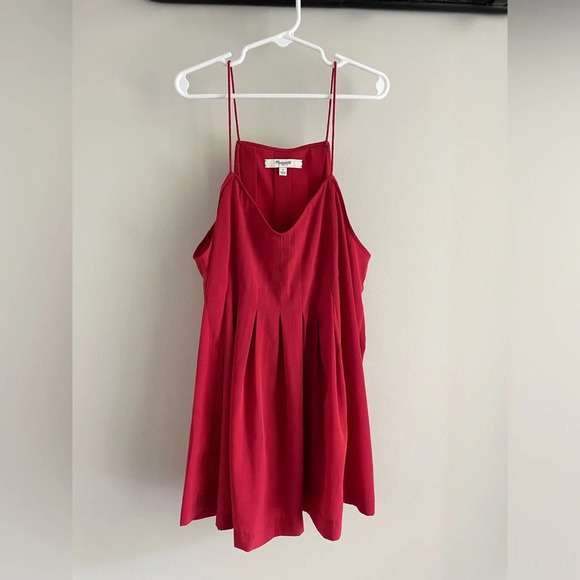 Madewell - Red Pleated Trapeze Tank - Size 2 - EUC! - Picture 3 of 5